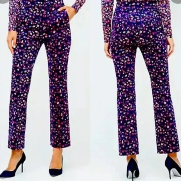 NEW J.Crew Kickout Floral Stretch Corduroy Pants Size 8 - Picture 3 of 8